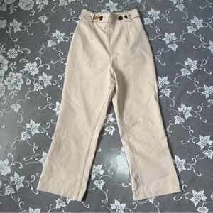 Finders Keepers High Rise Crop Flare Pant in Beige Sz 4